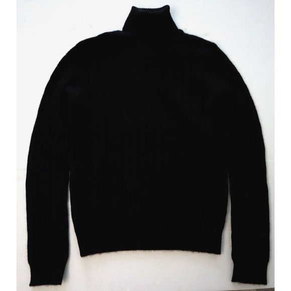Sutton Studio WPL 10167 Women's Sz Small Black Cashmere Turtleneck Sweater - Picture 3 of 8